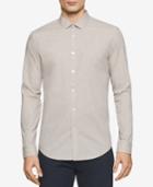 Calvin Klein Men's Heathered Crosshatch Long-sleeve Shirt