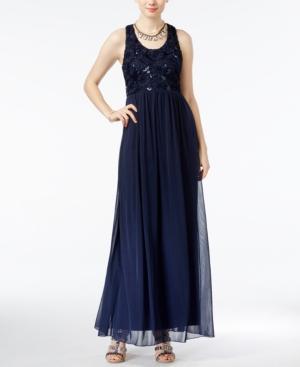 Emerald Sundae Juniors' Sleeveless Sequined Gown