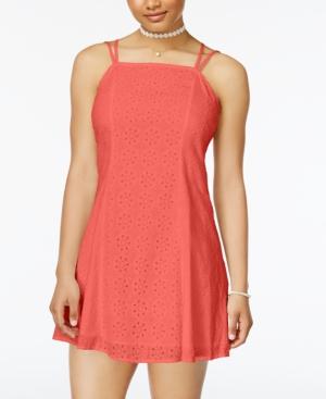 Planet Gold Eyelet Crisscross-back Dress
