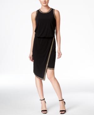Calvin Klein Studded Blouson Sheath Dress