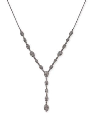 I.n.c. Silver-tone Pave Lariat Necklace, 24 + 3 Extender, Created For Macy's
