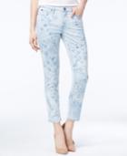 Calvin Klein Jeans Splatter Print Skinny Ankle Jeans