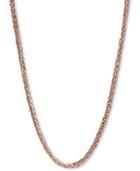 14k Rose Gold Necklace, 18 Wheat Chain
