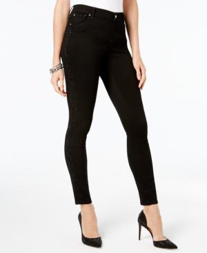 Inc International Concepts Embellished Side-stripe Skinny Jeans, Created For Macy's
