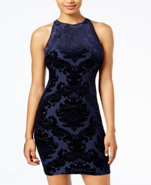 B Darlin Juniors' Flocked Bodycon Dress, A Macy's Exclusive Style