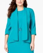 Kasper Plus Size Shawl-collar Makali Jacket