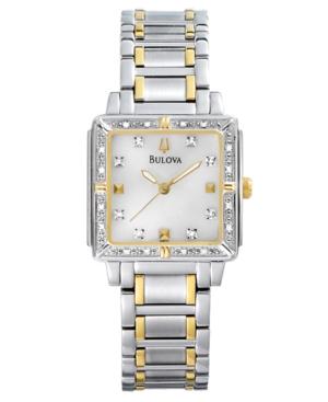 Bulova Women's Two Tone Stainless Steel Bracelet Watch 25mm 98r112