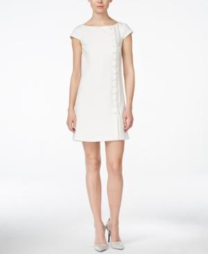 Jessica Simpson Cap-sleeve Asymmetrical-lace-up Shift Dress