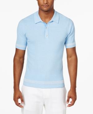 Sean John Men's Tweed Sweater Polo