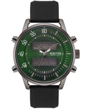 Kenneth Cole Reaction Men's Analog-digital Black Silicone Strap Watch 46mm