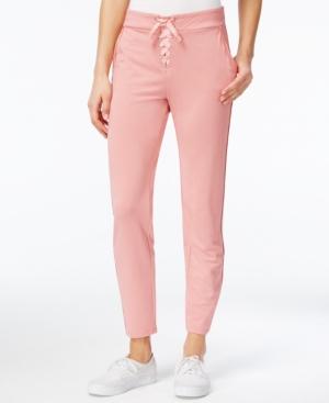 Material Girl Juniors' Lace-up Jogger Pants, Only At Macy's
