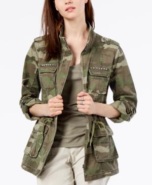 Inc International Concepts Cotton Camouflage-print Utility Jacket, Created For Macy's
