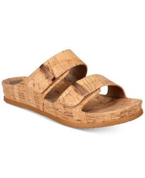 Bare Traps Cherilyn Memory Foam Slide Flat Sandals Women's Shoes