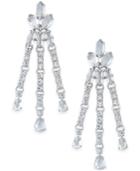 Kate Spade New York Silver-tone Crystal Linear Drop Earrings
