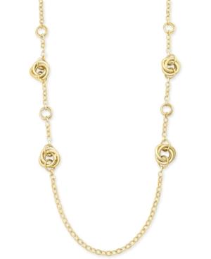 Charter Club Gold-tone Knot Long Strand Necklace, Only At Macy's