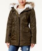 American Rag Juniors' Faux-fur-trim Parka, Created For Macy's