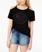 Roxy Juniors' Cold-shoulder Logo T-shirt