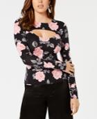 Guess Yanni Cutout Ruched-sleeve Top