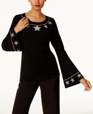 Anna Sui Loves Inc International Concepts Embellished Sweater, Created For Macy's
