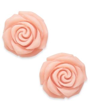 Kate Spade New York Silver-tone Stone Rose Stud Earrings