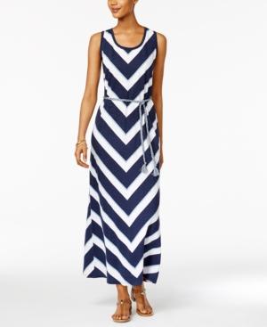 Style & Co Tie-waist Maxi Dress, Only At Macy's