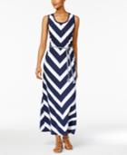 Style & Co Tie-waist Maxi Dress, Only At Macy's
