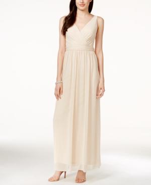 Adrianna By Adrianna Papell Chiffon Draped Sleeveless Gown