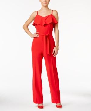Thalia Sodi Ruffled Belted Jumpsuit, Only At Macy's