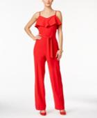 Thalia Sodi Ruffled Belted Jumpsuit, Only At Macy's