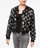 Say What? Juniors' Star Sequined Bomber Jacket
