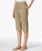Alfred Dunner Petite Cuffed Pull-on Capri Pants
