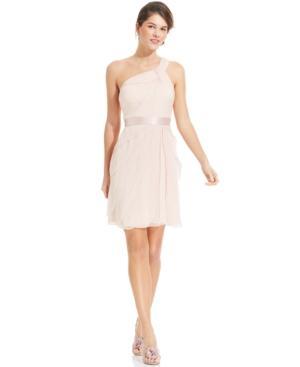 Adrianna Papell One-shoulder Tiered Chiffon Dress