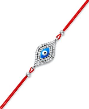 Giani Bernini Sterling Silver Bracelet, Red Cord Evil Eye Bracelet