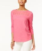 American Living Lace Inset Top, Only At Macy's