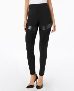 I.n.c. Moto Comfort Smoothing Leggings, Created For Macy's