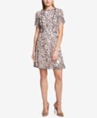 Kensie Two-tone Lace A-line Dress