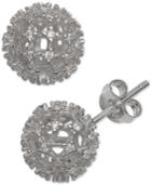 Giani Bernini Cubic Zirconia Fireball Stud Earrings In Sterling Silver, Created For Macy's