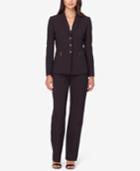 Tahari Asl Pinstriped Shawl-collar Pantsuit