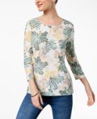 Jm Collection Jacquard Printed Top, Created For Macy's