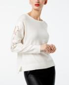 Inc International Concepts Embellished Sequin-sleeve Sweater, Created For Macy's