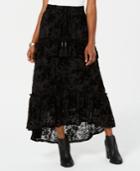 American Rag Juniors' Ruffled Velvet Burnout Maxi Skirt, Created For Macy's