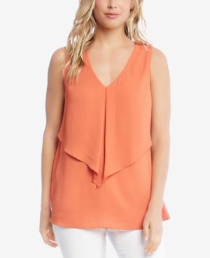 Karen Kane Pleated-overlay Top