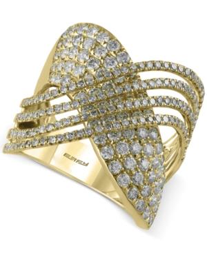D'oro By Effy Diamond Crisscross Ring (2-1/10 Ct. T.w.) In 14k Gold