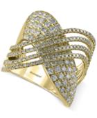 D'oro By Effy Diamond Crisscross Ring (2-1/10 Ct. T.w.) In 14k Gold