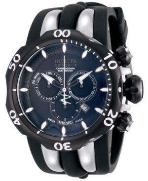 Invicta Men's Swiss Chronograph Venom Black Polyurethane And Stainless Steel Bracelet Watch 54mm 10835
