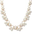 Anne Klein Gold-tone Imitation Pearl Collar Necklace, Created For Macy's