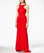 Xscape Open-back Ruffled Gown