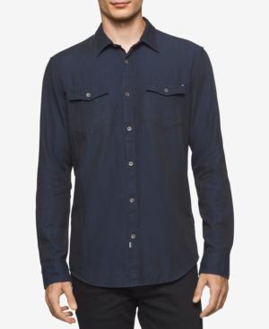 Calvin Klein Jeans Men's Weft Ripped And Repaired Shirt