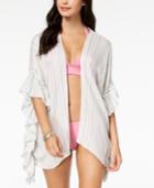 I.n.c. Striped Ruffle Cover-up, Created For Macy's