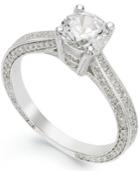 B. Brilliant Sterling Silver Cubic Zirconia Engagement Ring (1-1/10 Ct. T.w.)